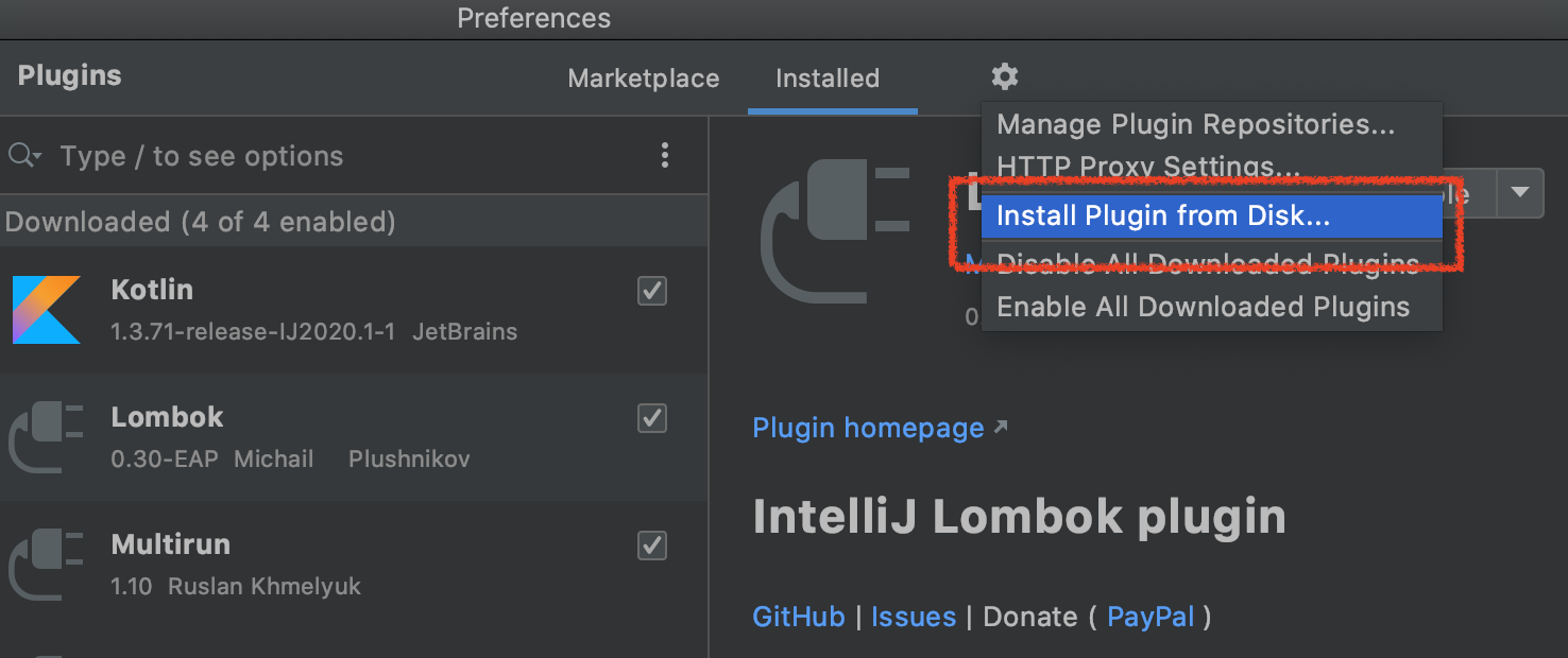 intellij install plugin